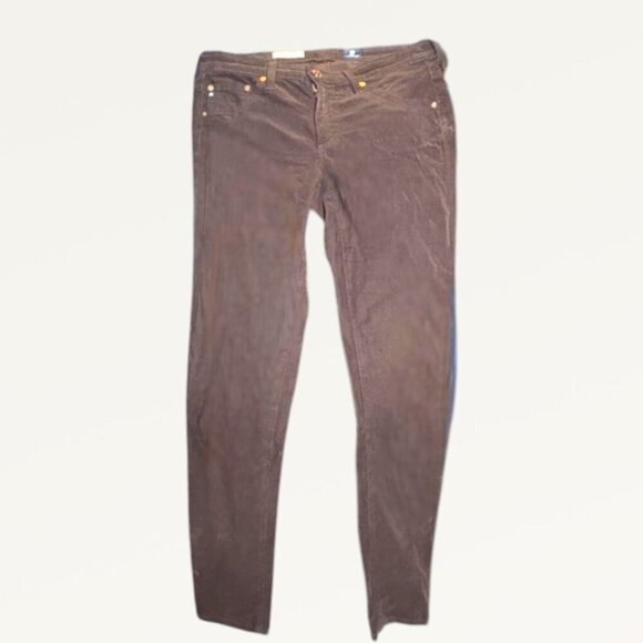 AG Adriano Goldschmied The Legging Super Skinny - Coffee Bean Corduroy Size 29R - Picture 2 of 10